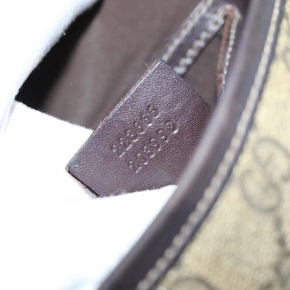 GUCCI GG Canvas Shoulder Bag Coated Canvas Beige Auth ti1728 - Picture 12 of 16